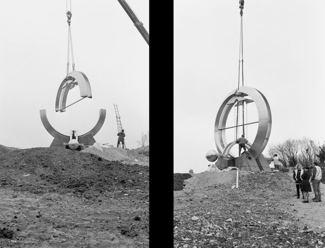 1996 Alliances 2 H=7m — sculpture de Paul Gonez