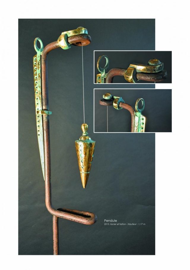 2015 pendule Acier Bronze — sculpture de Paul Gonez