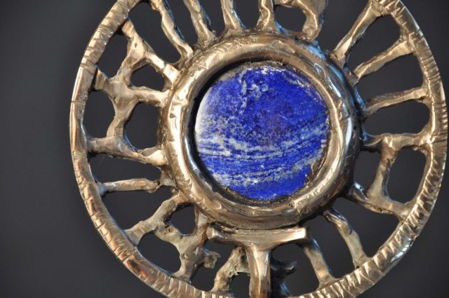 2016 Géodia Bronze LapisLazuli — sculpture de Paul Gonez