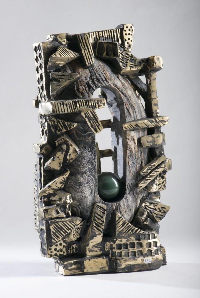 472 silence méta web 20 cm — sculpture de Paul Gonez